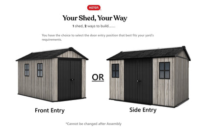 PRE ORDER: OCT - Keter Apex Shed 7.5x11 - Stormgrey Look (2.3 x 3.5m)