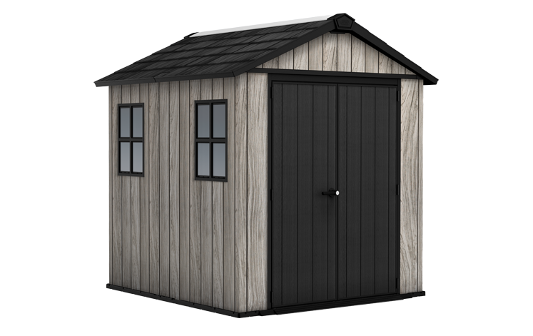 PRE ORDER: OCT. - Keter Apex Shed 7.5x7 -Stormgrey Look (2.3 x 2.2m)