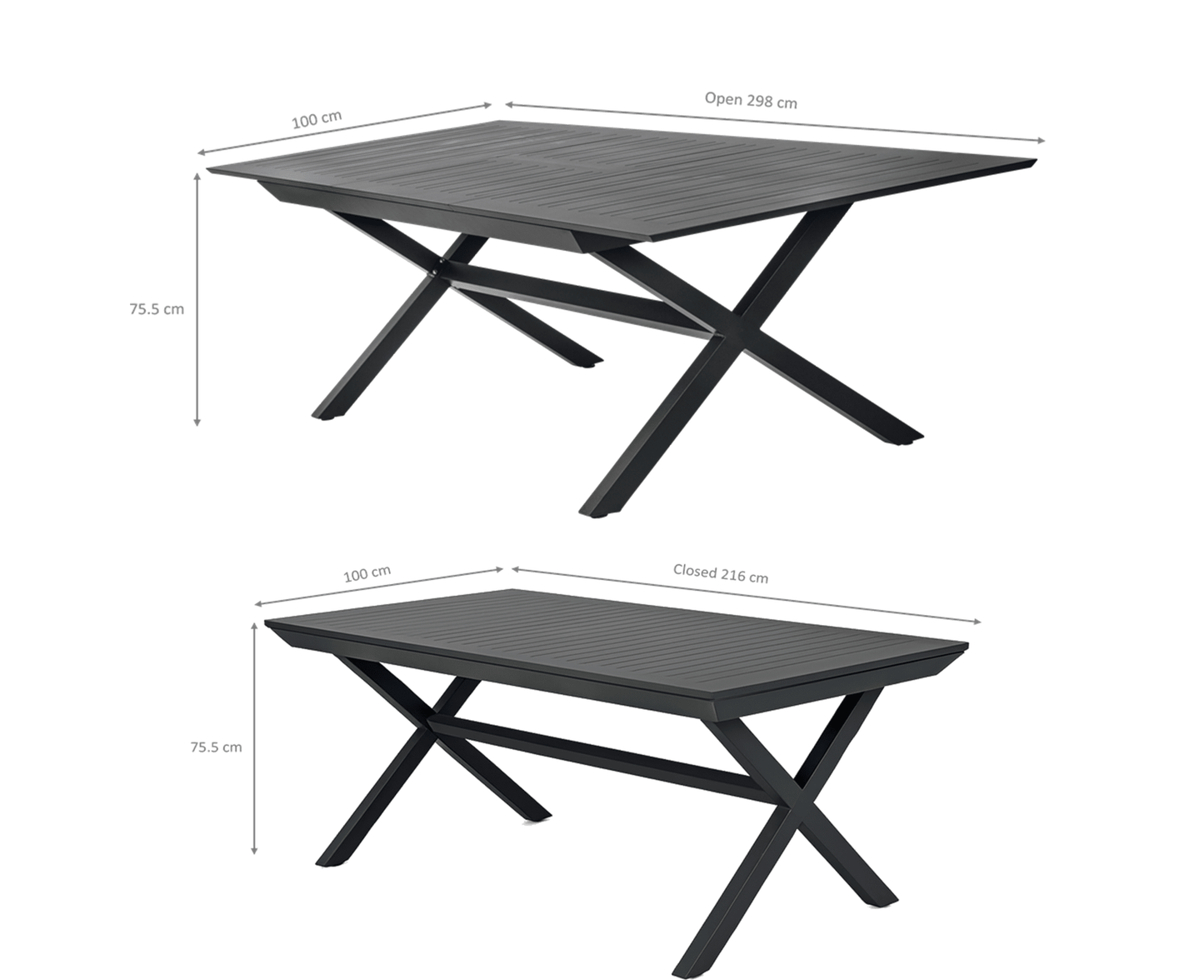 Keter Barcelona Metaline Extendable Dining Set - Black