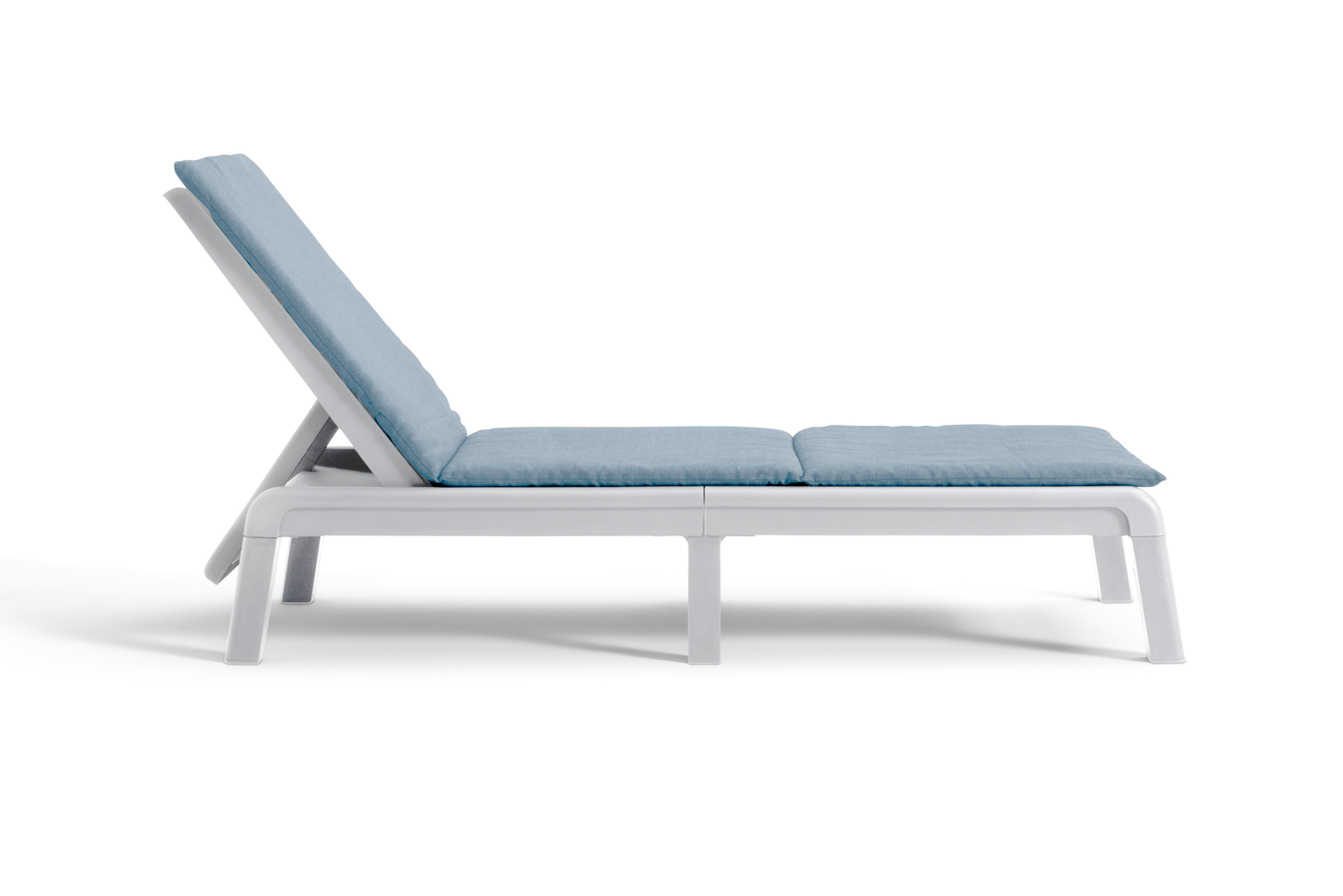 PRE ORDER: SEP. - Keter Mallorca Outdoor Sun Lounger with Cushions - White