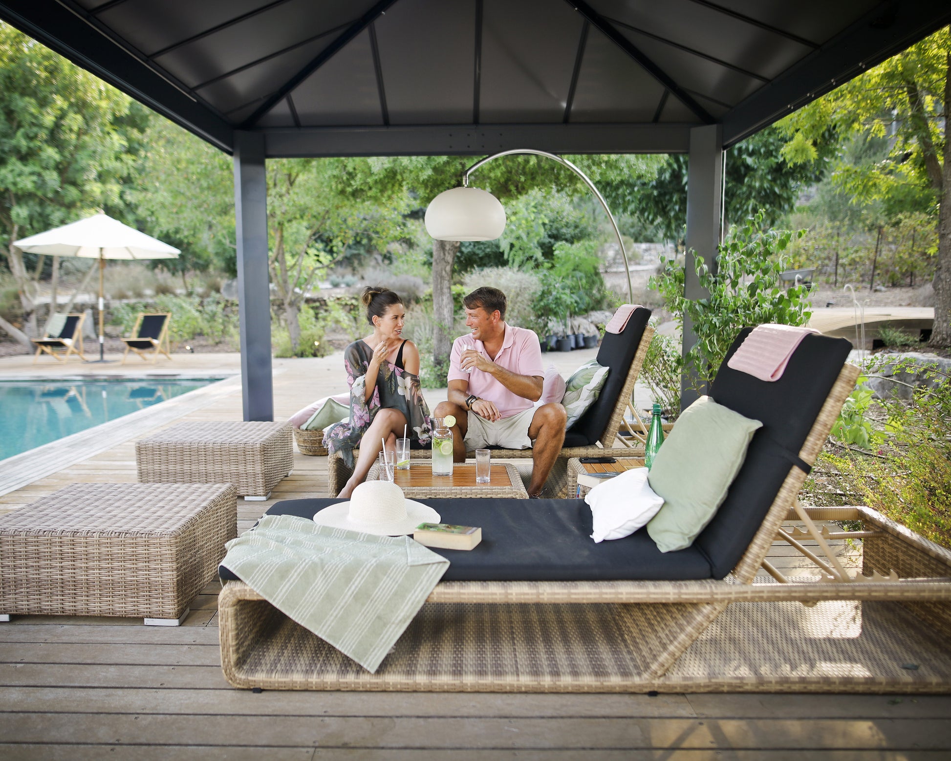 Dallas Gazebo 3.6m x 6.1m - Grey Frame With Grey Roof
