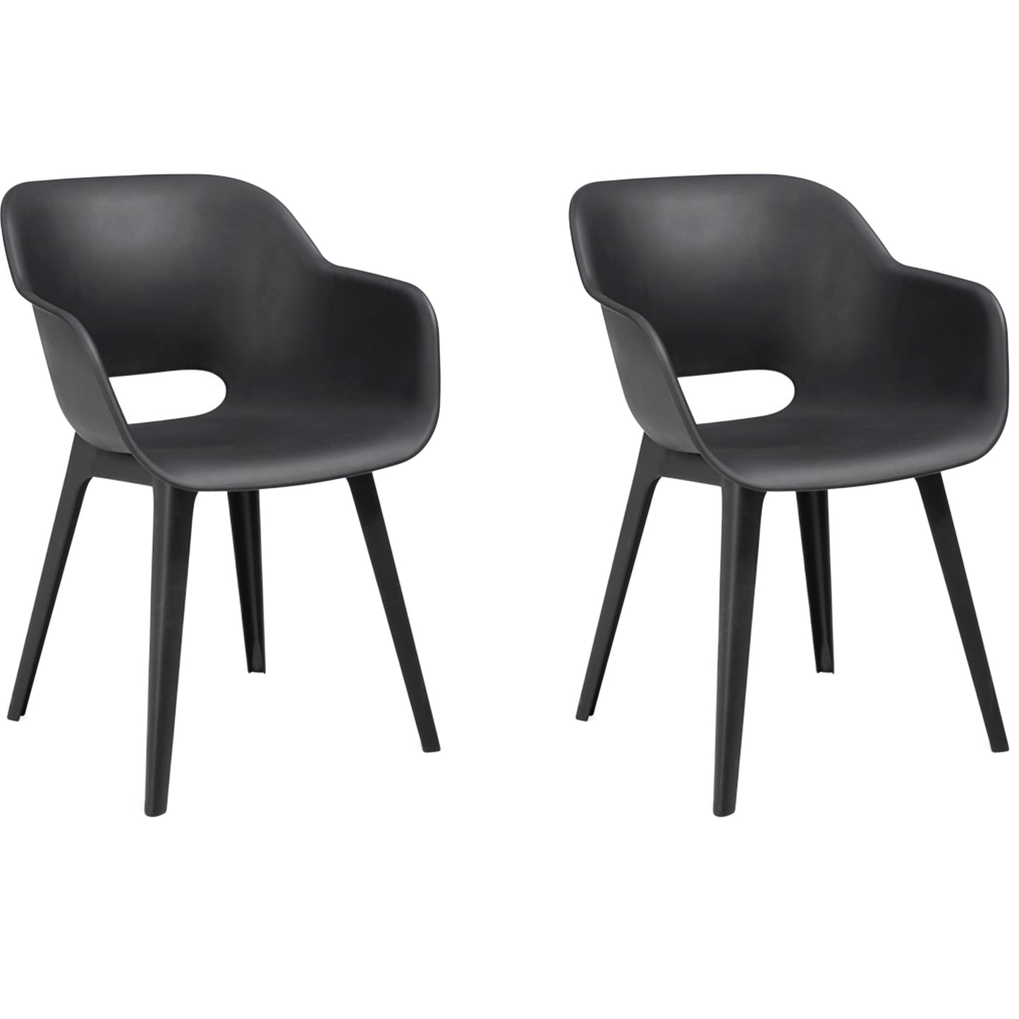 Keter Akola Dining Chair  - Graphite -2 PACK