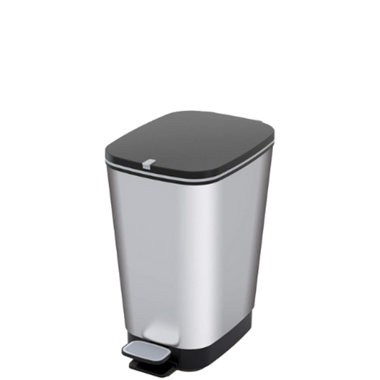 PRE ORDER: OCT. - Curver Chic 10L Pedal Bin - Steel Look