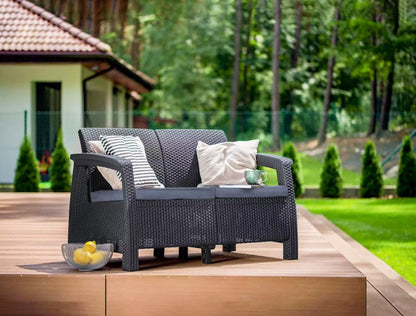 PRE ORDER: OCT. - Keter Corfu 2 Seater Sofa