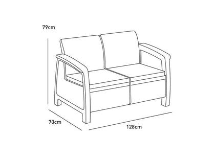 PRE ORDER: OCT. - Keter Corfu 2 Seater Sofa
