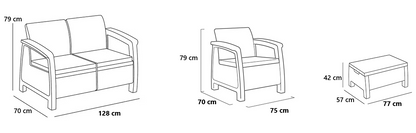 PRE ORDER: OCT. - Keter Corfu 4 Seater Storage Lounge Set