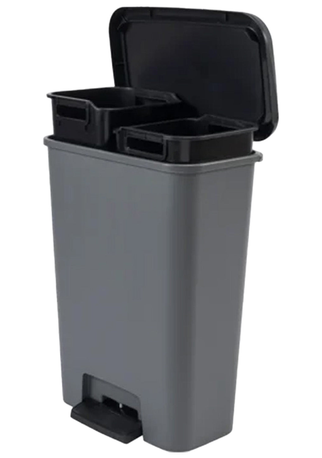 Curver Compatta 50L Duo 23+23L Recycling Bin - Grey