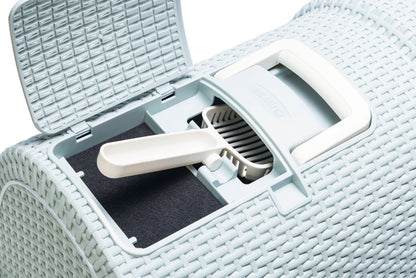 Curver Rattan Style Cat Litter Box - Grey