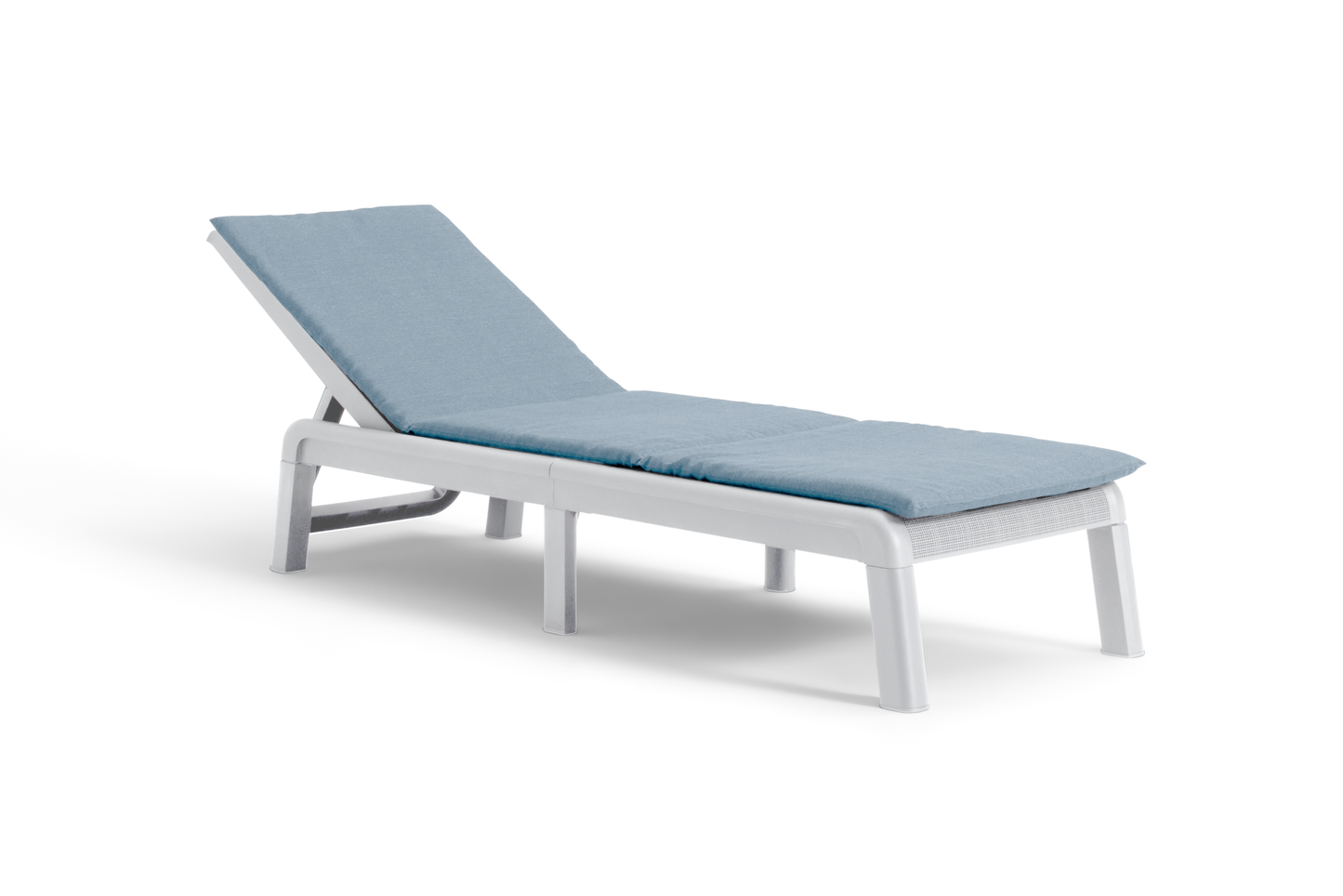 PRE ORDER: SEP. - Keter Mallorca Outdoor Sun Lounger with Cushions - White