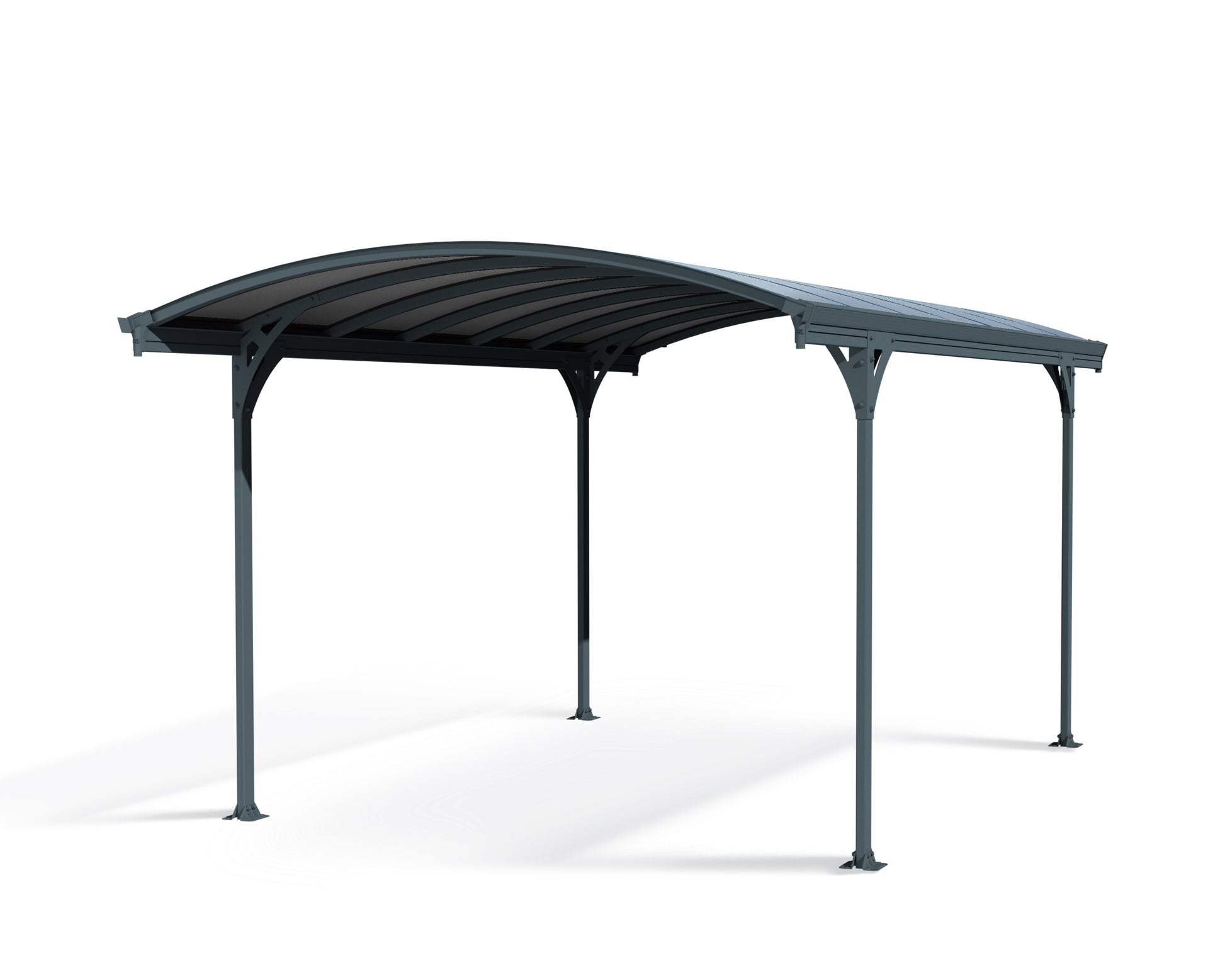 Vitoria Carport 2.9m x 5m - Grey Frame With Grey Roof