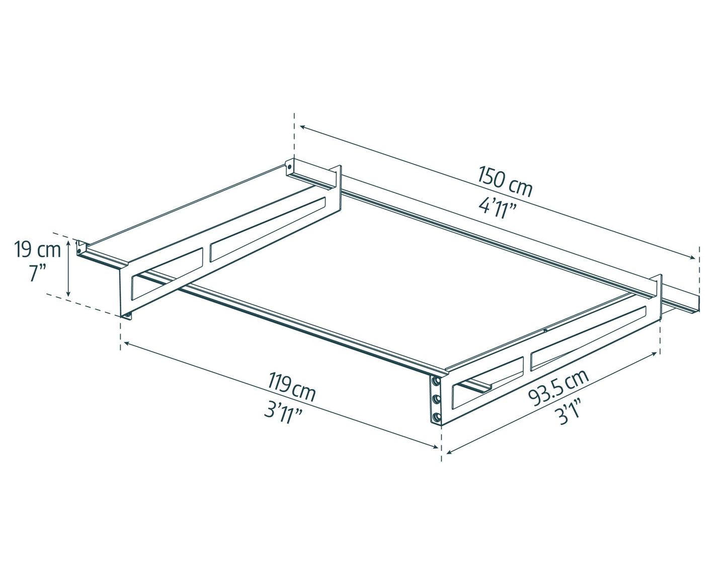 Bremen Door Awning 1.5m x 0.9m - Grey Frame With Clear Panel - mazeproducts