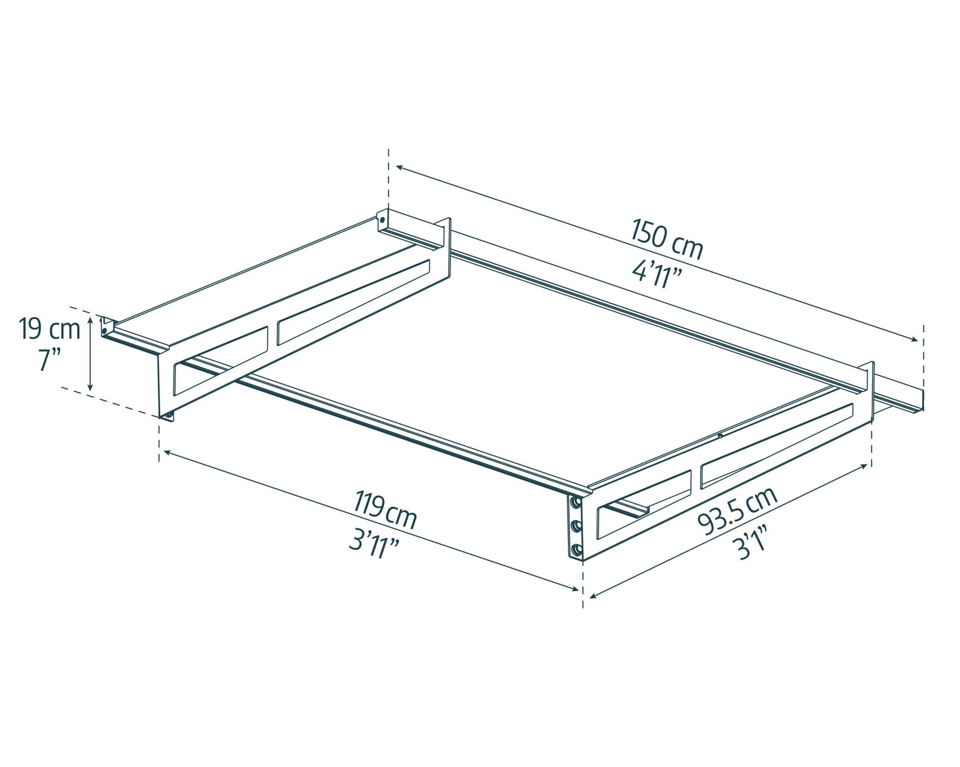 Bremen Door Awning 1.5m x 0.9m - Grey Frame With Clear Panel - mazeproducts