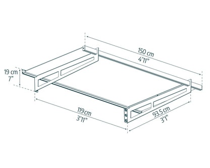 Bremen Door Awning 1.5m x 0.9m - Grey Frame With Clear Panel - mazeproducts