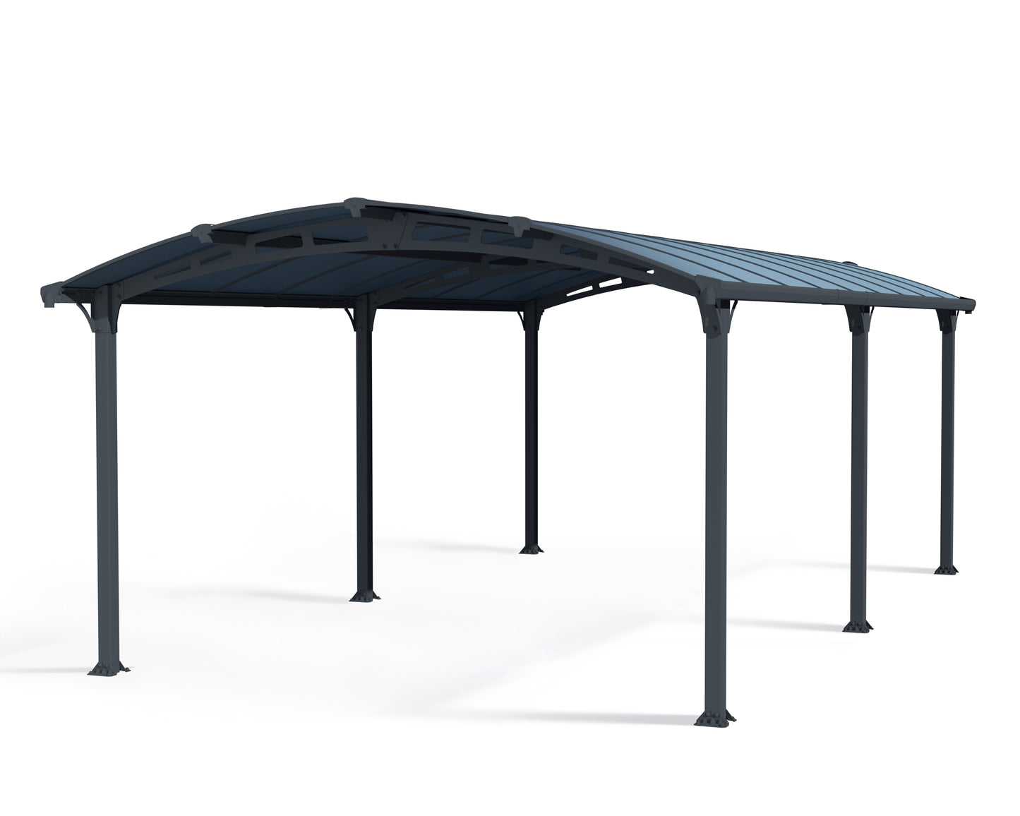 Arcadia Carport 3.6m x 6.5m - Grey Frame With Grey Roof