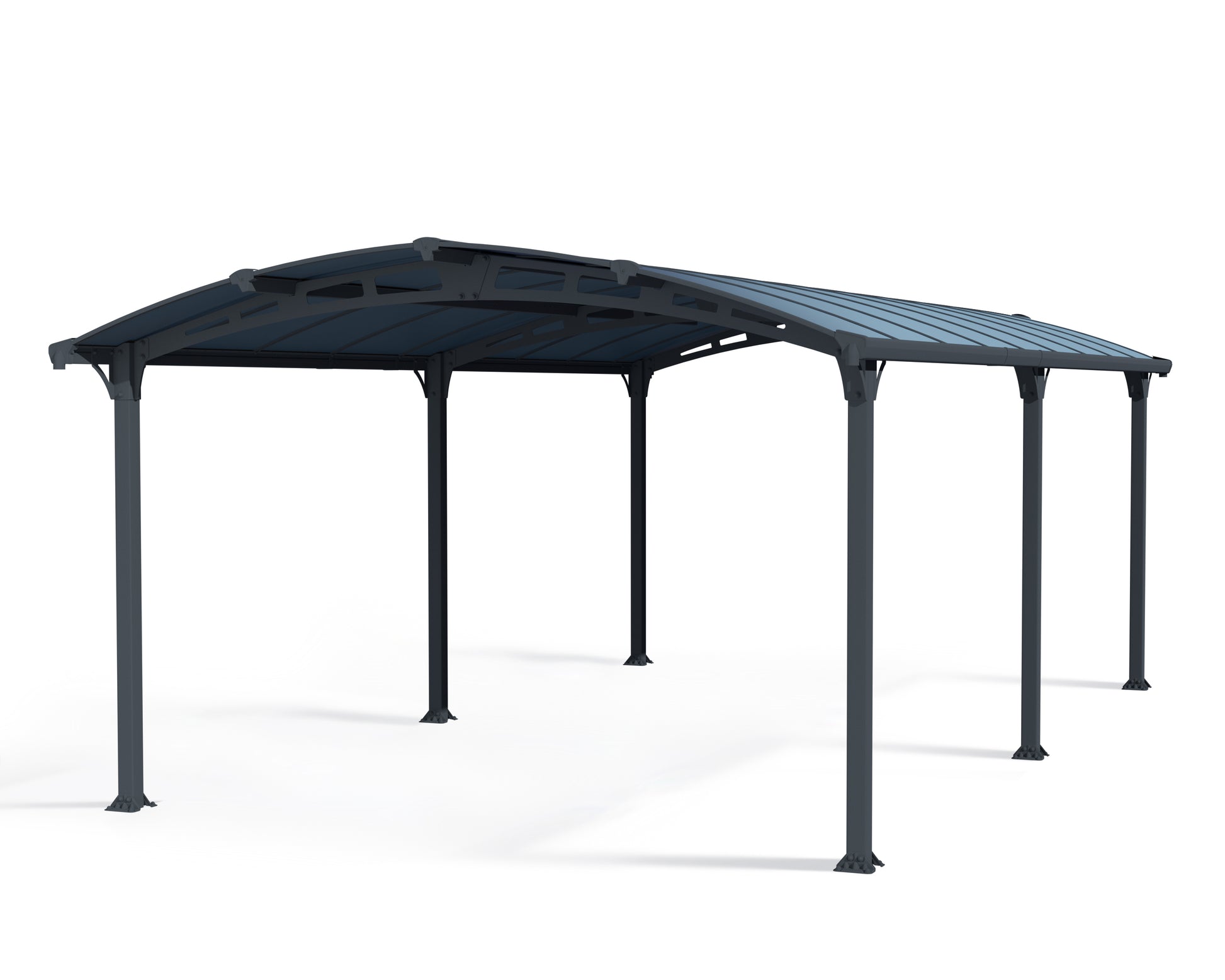 Arcadia Carport 3.6m x 6.5m - Grey Frame With Grey Roof