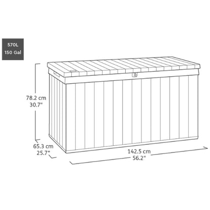 Keter Darwin 570L Storage Box - Brown