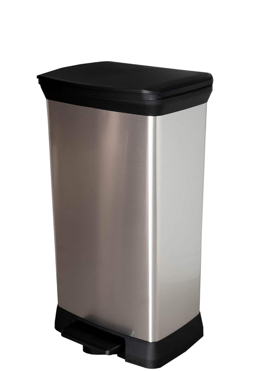 PRE ORDER: OCT. - Curver Deco Pedal Bin - 50L - Steel Look