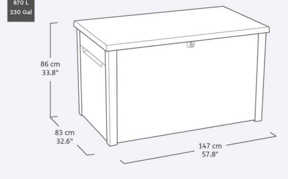 Keter Java 870L Outdoor Storage Box - Anthracite