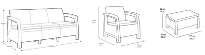 PRE ORDER: OCT. - Keter Corfu 5 Seater Lounge Set