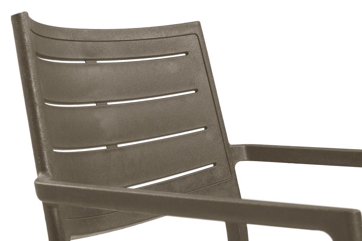 PRE ORDER: SEP. - Keter Metaline Metal Look Dining Chair: Cappuccino- 6 Pack