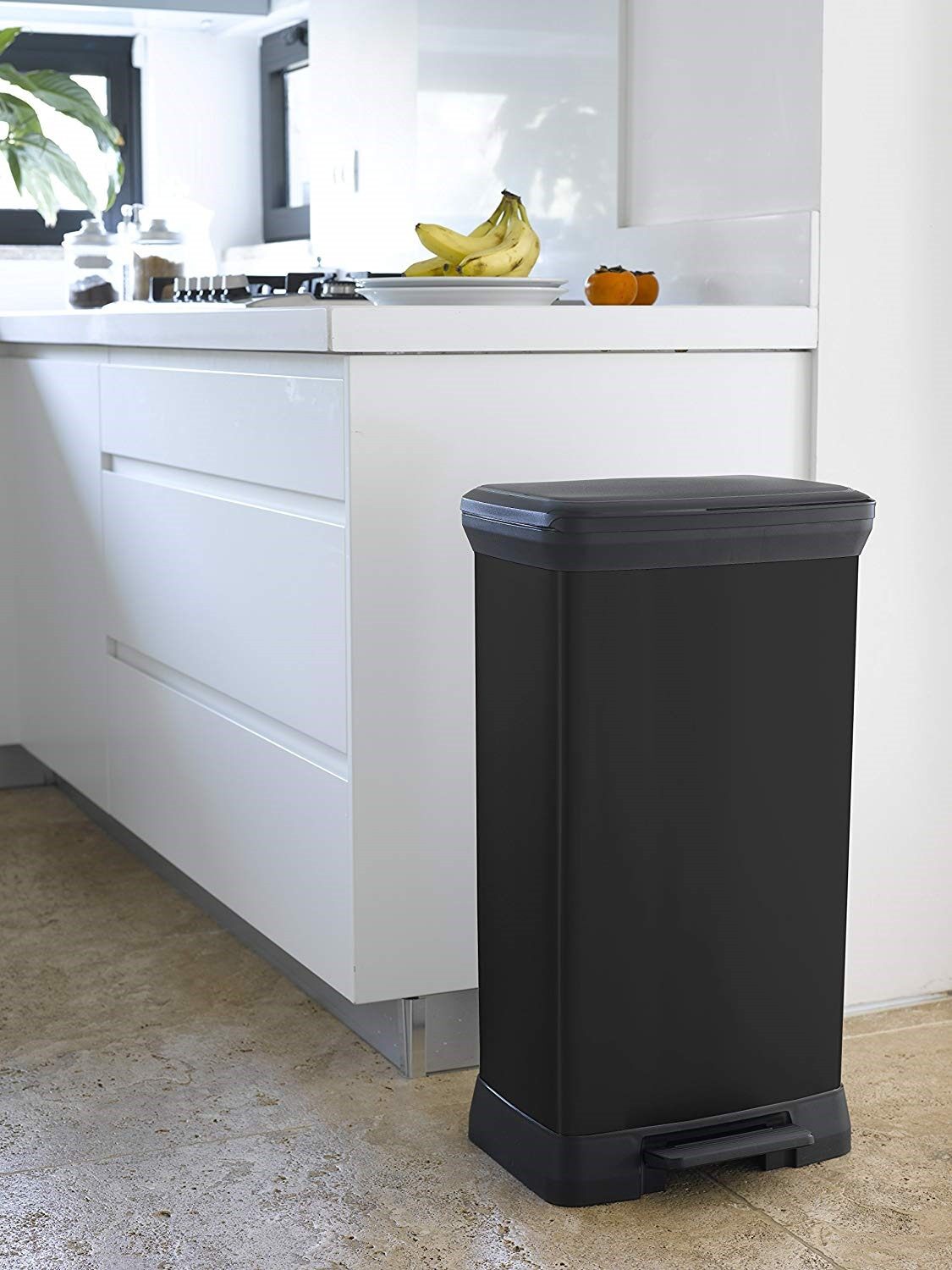 PRE ORDER: OCT. - Curver Deco Pedal Bin - 50L - Black