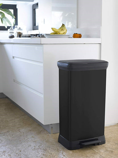 PRE ORDER: OCT. - Curver Deco Pedal Bin - 50L - Black