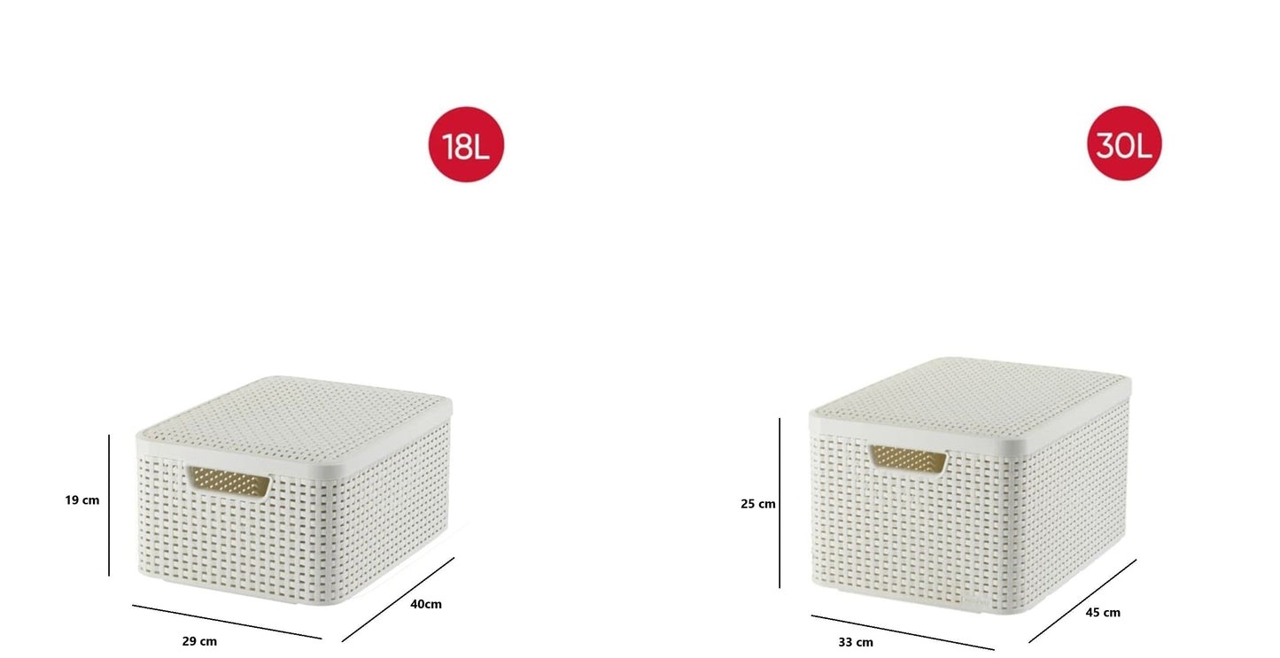 Curver Style Storage Box Set ( M+L)