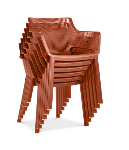 Keter Elisa Dining Chair: Terracotta - 6 PACK