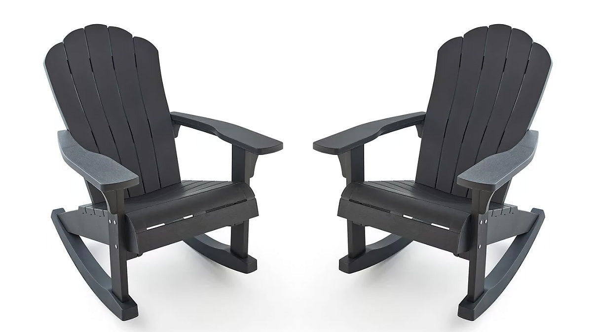 Keter Everest Rocking  Adirondack Chair - Graphite- 2 PACK