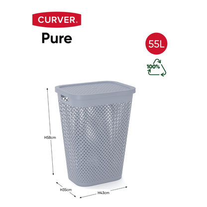 PRE ORDER: OCT. - Curver Pure Laundry Hamper - Blue