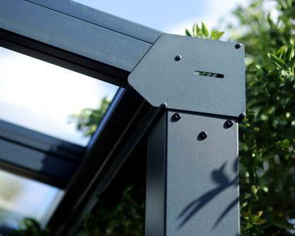 Stockholm Patio Cover 5.9m x 3.4m - Grey Frame With Clear Roof