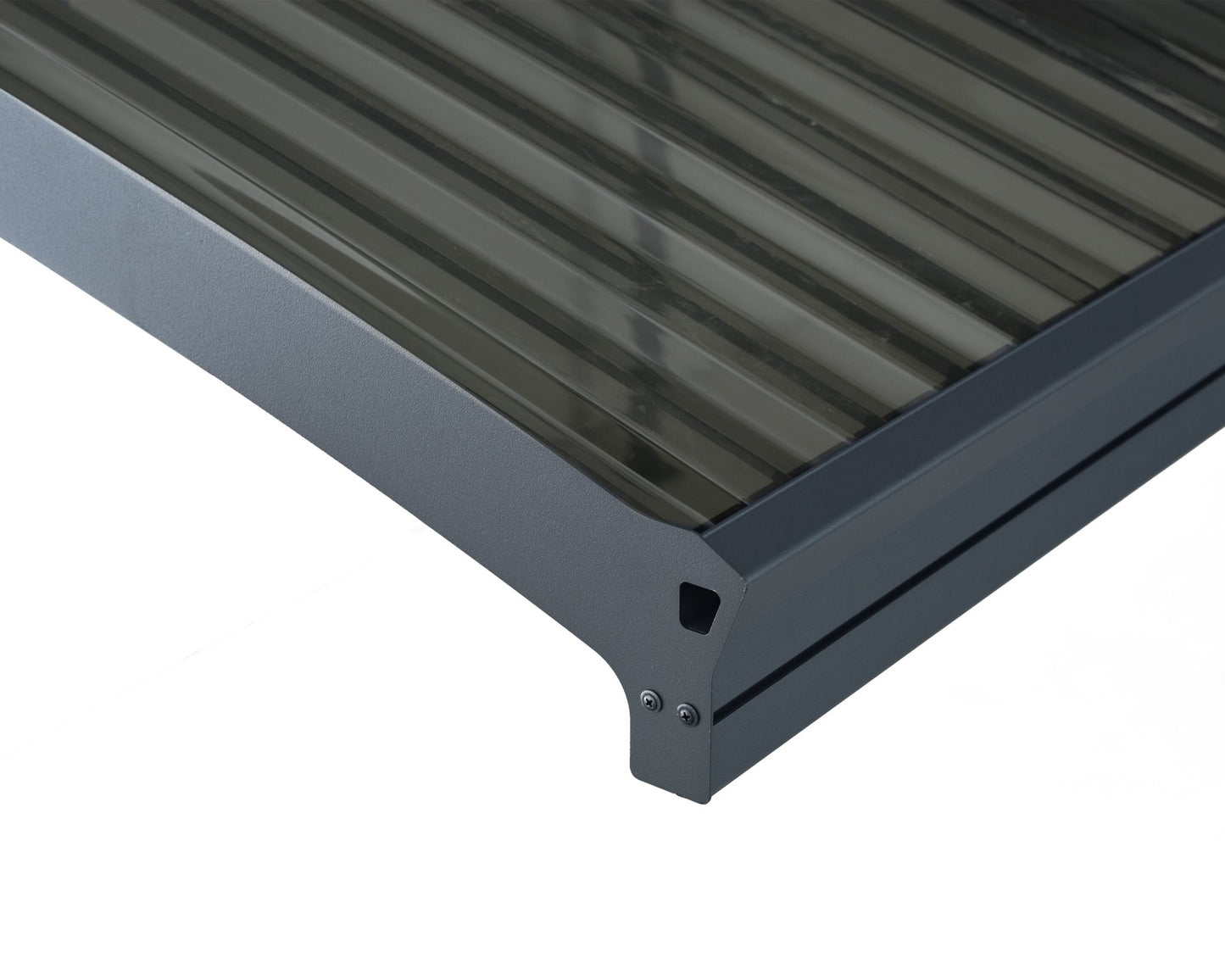 Atlas Carport 2.9m x 4.9m - Grey Frame With Grey Corrugated Roof - mazeproducts