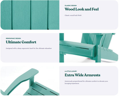 Keter Alpine Adirondack Chair - Aqua Teal