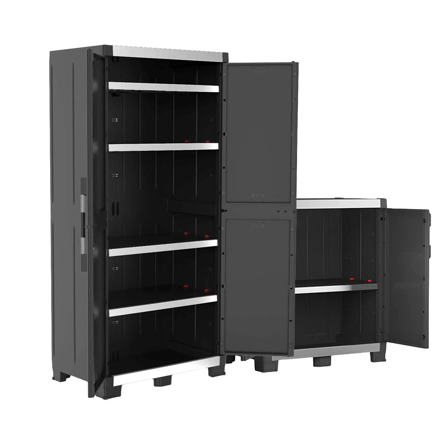 Keter XL Base/ XL Tall Storage Cabinets (Bundle) - mazeproducts
