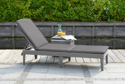 PRE ORDER: SEP. - Keter Jaipur Outdoor Sun Lounger with Cushion - 2 Pack