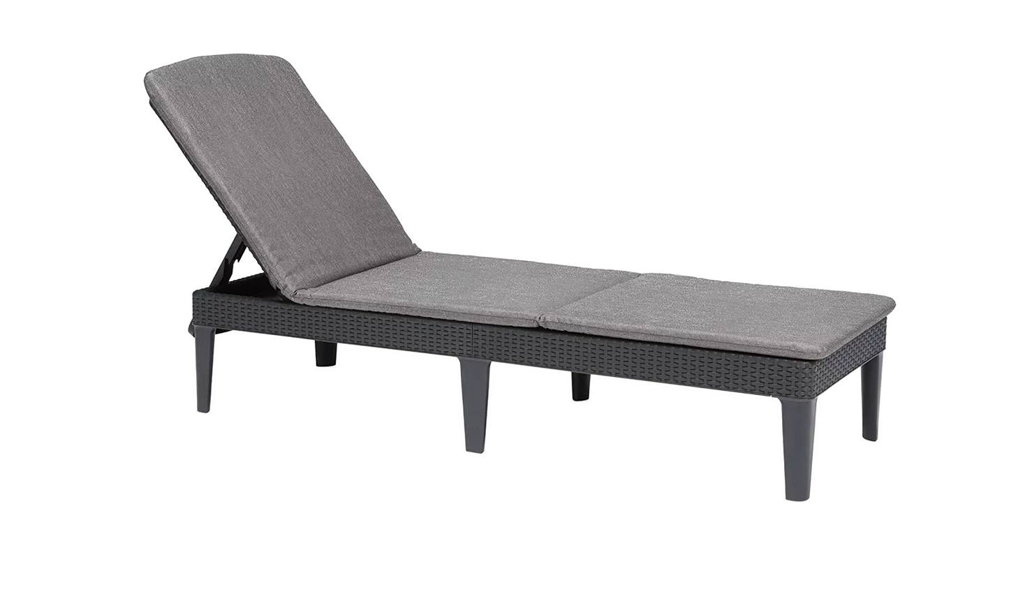 PRE ORDER: SEP. - Keter Jaipur Outdoor Sun Lounger with Cushion