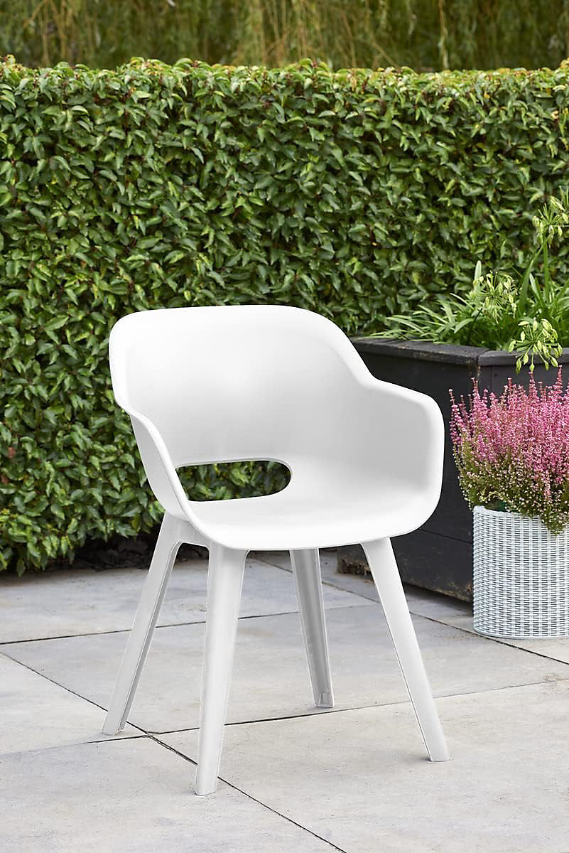 Keter Akola Dining Chair - White - 2 Pack