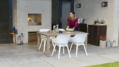 Keter Akola Dining Chair - White - 2 Pack