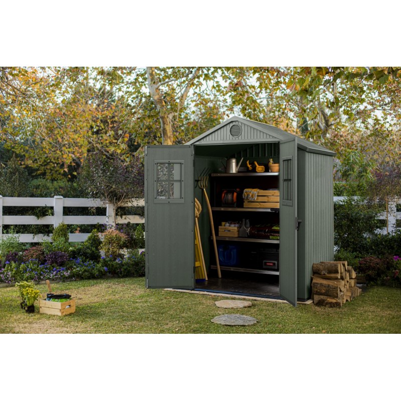 Keter Darwin 6x4 Garden Shed - Green (1.9 x 1.2m)