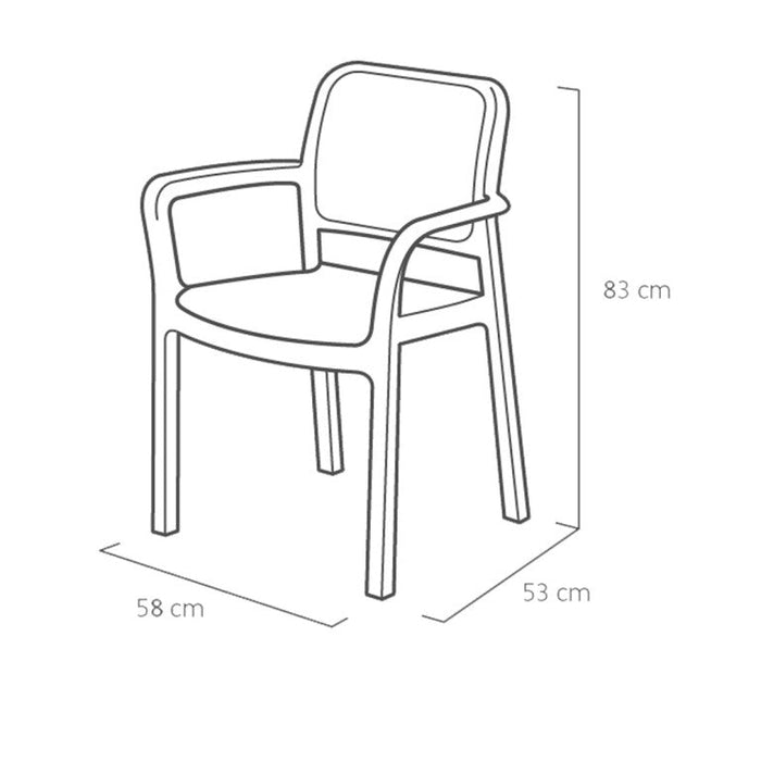 Keter Futura Chloe Dining Set- Graphite
