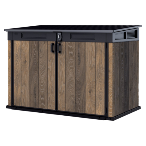 PRE ORDER: OCT. - Keter Signature Horizontal Shed - Walnut Look 2020L