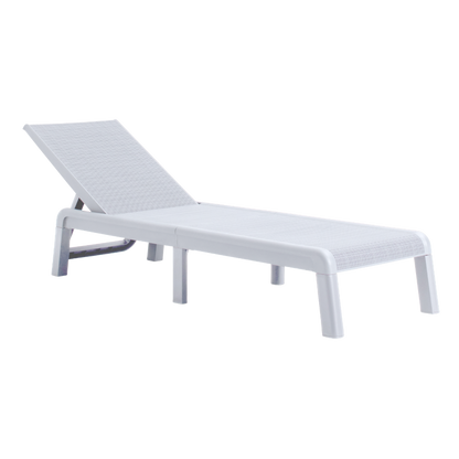 PRE ORDER: SEP. - Keter Mallorca Outdoor Sun Lounger - White