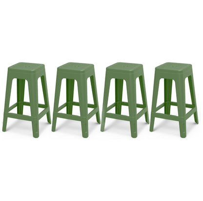 Keter Lucca Indoor/Outdoor Bar Stool - Green- 4 pack