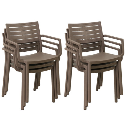 Keter Barcelona Metaline Extendable Dining Set - Cappuccino