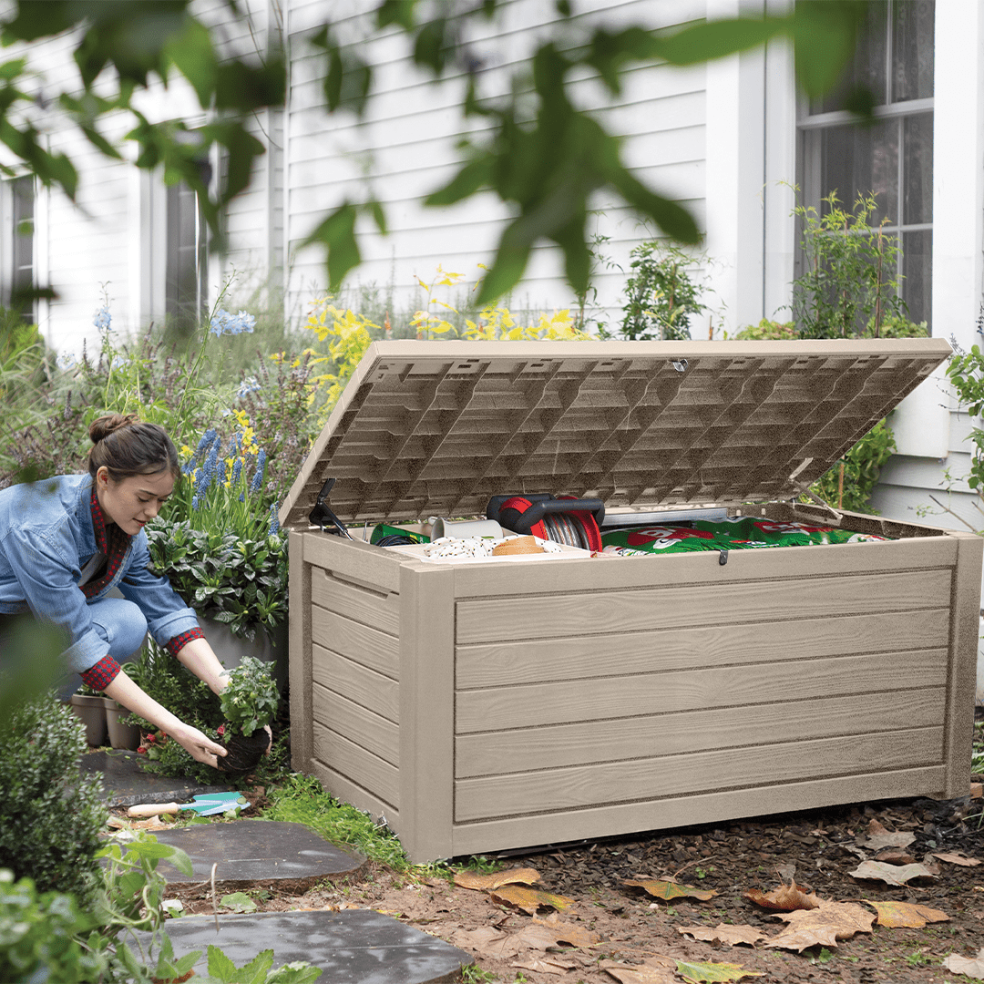 Keter Northwood 630L Outdoor Storage Box - Beige