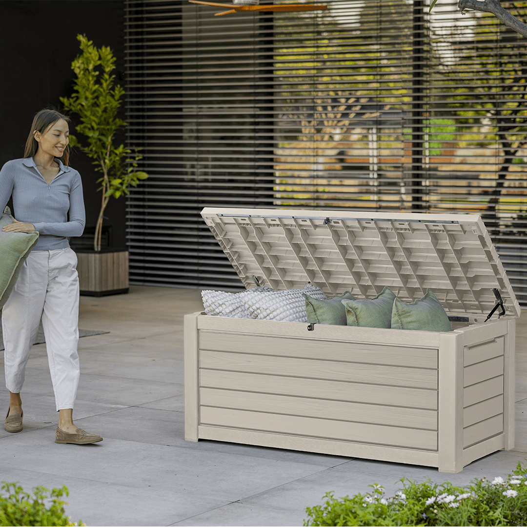Keter Northwood 630L Outdoor Storage Box - Beige