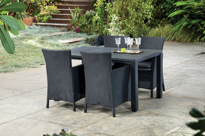 PRE ORDER: SEP. - Keter Julie Iowa Dining Set - Graphite
