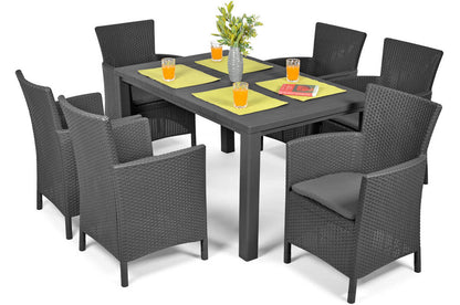 PRE ORDER: SEP. - Keter Julie Iowa Dining Set - Graphite