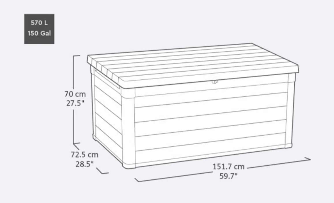 PRE ORDER: SEP. - Keter Premier 570L Storage Box - Grey