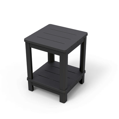 Keter Alpine Adirondack Set with Deluxe Table - Graphite